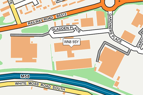 WN8 9SY map - OS OpenMap – Local (Ordnance Survey)