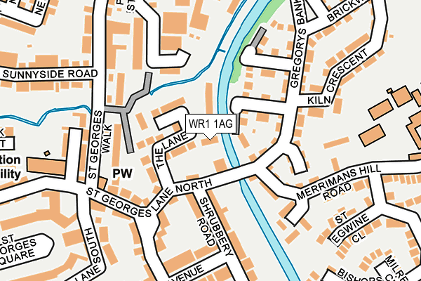 WR1 1AG map - OS OpenMap – Local (Ordnance Survey) WR1 1AG map - OS OpenMap – Local (Ordnance Survey)