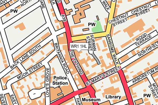 WR1 1HL map - OS OpenMap – Local (Ordnance Survey) WR1 1HL map - OS OpenMap – Local (Ordnance Survey)