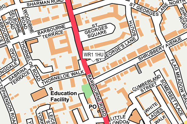 WR1 1HU map - OS OpenMap – Local (Ordnance Survey) WR1 1HU map - OS OpenMap – Local (Ordnance Survey)
