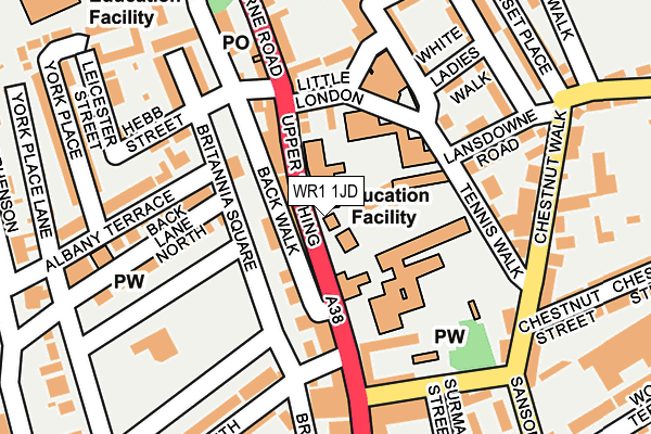 WR1 1JD map - OS OpenMap – Local (Ordnance Survey) WR1 1JD map - OS OpenMap – Local (Ordnance Survey)