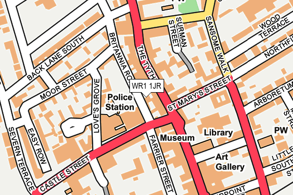 WR1 1JR map - OS OpenMap – Local (Ordnance Survey) WR1 1JR map - OS OpenMap – Local (Ordnance Survey)