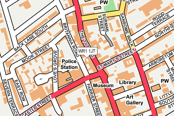 WR1 1JT map - OS OpenMap – Local (Ordnance Survey) WR1 1JT map - OS OpenMap – Local (Ordnance Survey)