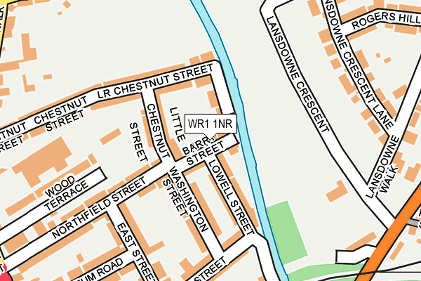 WR1 1NR map - OS OpenMap – Local (Ordnance Survey)