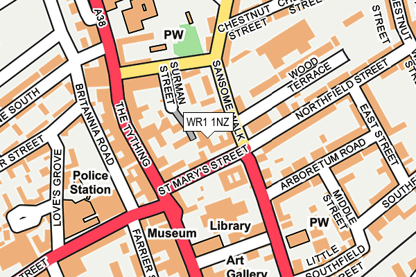 WR1 1NZ map - OS OpenMap – Local (Ordnance Survey) WR1 1NZ map - OS OpenMap – Local (Ordnance Survey)