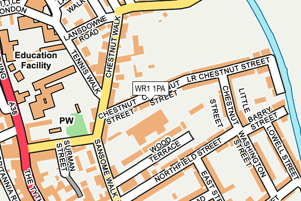 WR1 1PA map - OS OpenMap – Local (Ordnance Survey) WR1 1PA map - OS OpenMap – Local (Ordnance Survey)