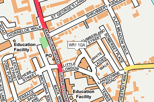 WR1 1QA map - OS OpenMap – Local (Ordnance Survey) WR1 1QA map - OS OpenMap – Local (Ordnance Survey)