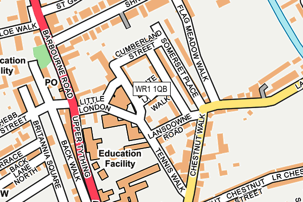WR1 1QB map - OS OpenMap – Local (Ordnance Survey) WR1 1QB map - OS OpenMap – Local (Ordnance Survey)