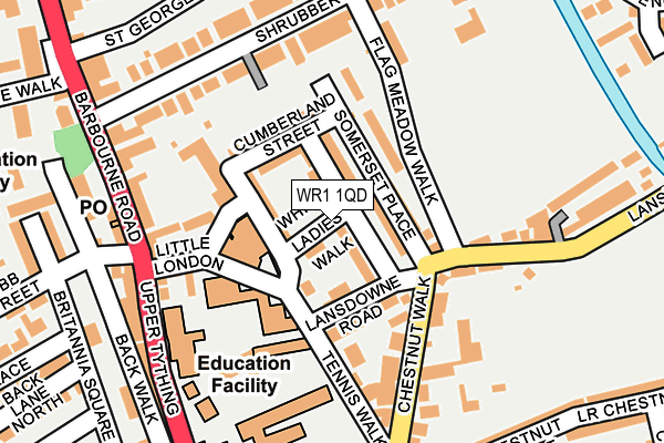 WR1 1QD map - OS OpenMap – Local (Ordnance Survey) WR1 1QD map - OS OpenMap – Local (Ordnance Survey)