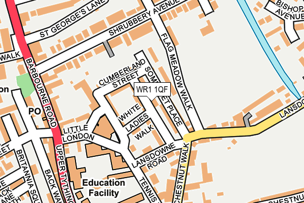 WR1 1QF map - OS OpenMap – Local (Ordnance Survey) WR1 1QF map - OS OpenMap – Local (Ordnance Survey)