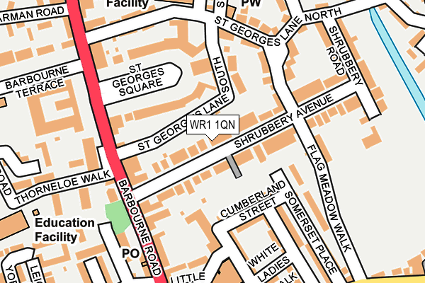 WR1 1QN map - OS OpenMap – Local (Ordnance Survey) WR1 1QN map - OS OpenMap – Local (Ordnance Survey)