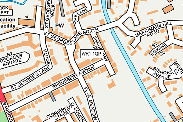 WR1 1QP map - OS OpenMap – Local (Ordnance Survey) WR1 1QP map - OS OpenMap – Local (Ordnance Survey)