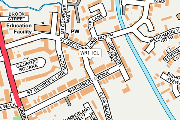WR1 1QU map - OS OpenMap – Local (Ordnance Survey) WR1 1QU map - OS OpenMap – Local (Ordnance Survey)