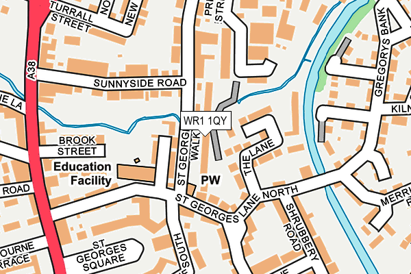 WR1 1QY map - OS OpenMap – Local (Ordnance Survey) WR1 1QY map - OS OpenMap – Local (Ordnance Survey)