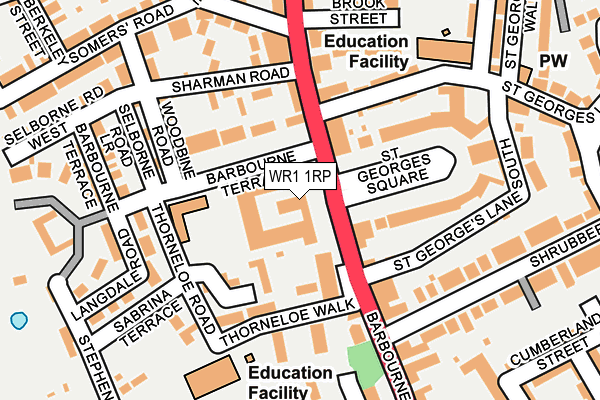 WR1 1RP map - OS OpenMap – Local (Ordnance Survey) WR1 1RP map - OS OpenMap – Local (Ordnance Survey)