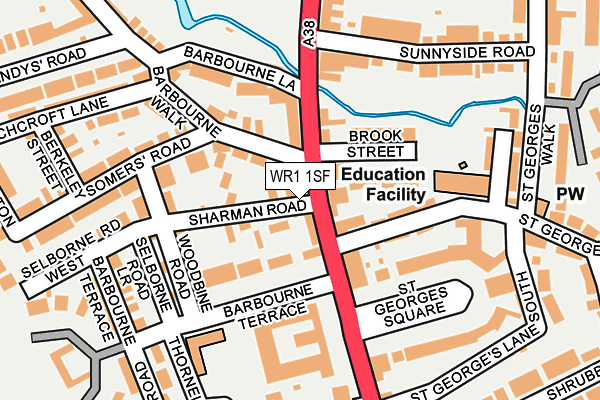 WR1 1SF map - OS OpenMap – Local (Ordnance Survey) WR1 1SF map - OS OpenMap – Local (Ordnance Survey)