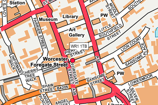 WR1 1TB map - OS OpenMap – Local (Ordnance Survey) WR1 1TB map - OS OpenMap – Local (Ordnance Survey)
