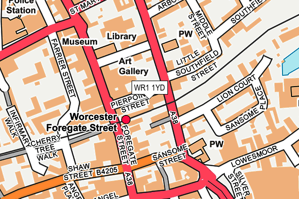 WR1 1YD map - OS OpenMap – Local (Ordnance Survey) WR1 1YD map - OS OpenMap – Local (Ordnance Survey)
