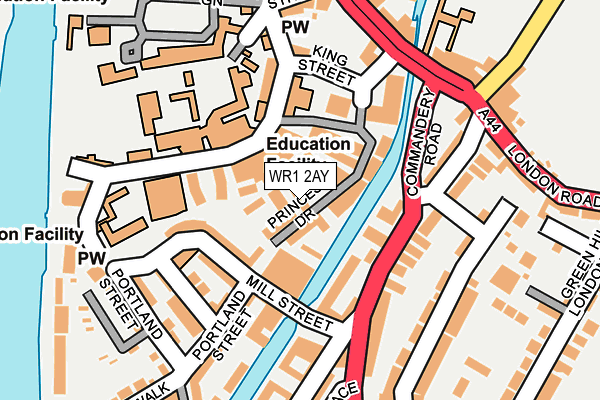 WR1 2AY map - OS OpenMap – Local (Ordnance Survey) WR1 2AY map - OS OpenMap – Local (Ordnance Survey)