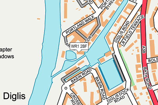 WR1 2BF map - OS OpenMap – Local (Ordnance Survey) WR1 2BF map - OS OpenMap – Local (Ordnance Survey)