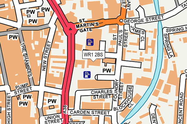 WR1 2BS map - OS OpenMap – Local (Ordnance Survey) WR1 2BS map - OS OpenMap – Local (Ordnance Survey)