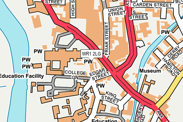WR1 2LG map - OS OpenMap – Local (Ordnance Survey) WR1 2LG map - OS OpenMap – Local (Ordnance Survey)