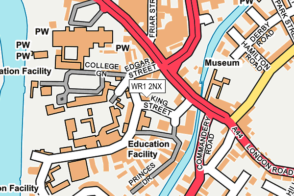 WR1 2NX map - OS OpenMap – Local (Ordnance Survey)