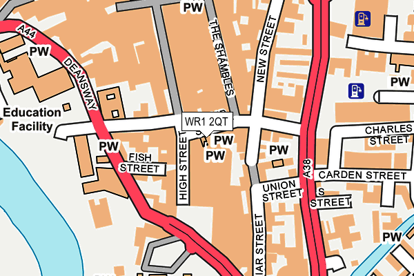 WR1 2QT map - OS OpenMap – Local (Ordnance Survey) WR1 2QT map - OS OpenMap – Local (Ordnance Survey)