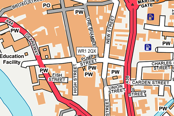 WR1 2QX map - OS OpenMap – Local (Ordnance Survey) WR1 2QX map - OS OpenMap – Local (Ordnance Survey)