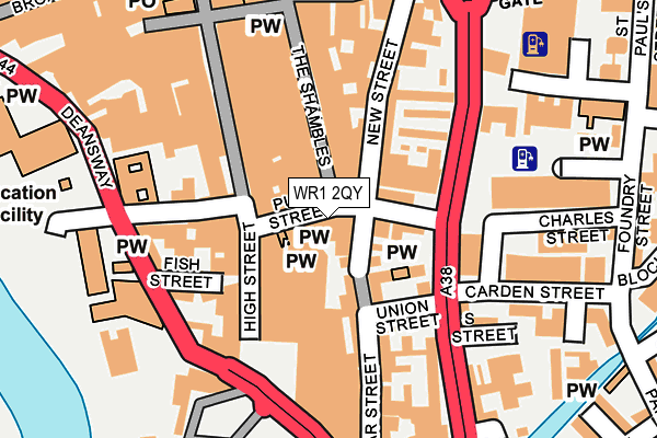 WR1 2QY map - OS OpenMap – Local (Ordnance Survey)