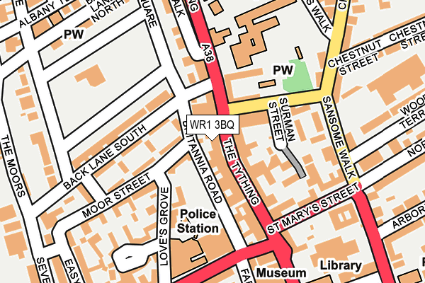 WR1 3BQ map - OS OpenMap – Local (Ordnance Survey) WR1 3BQ map - OS OpenMap – Local (Ordnance Survey)