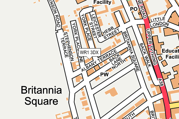 WR1 3DX map - OS OpenMap – Local (Ordnance Survey)