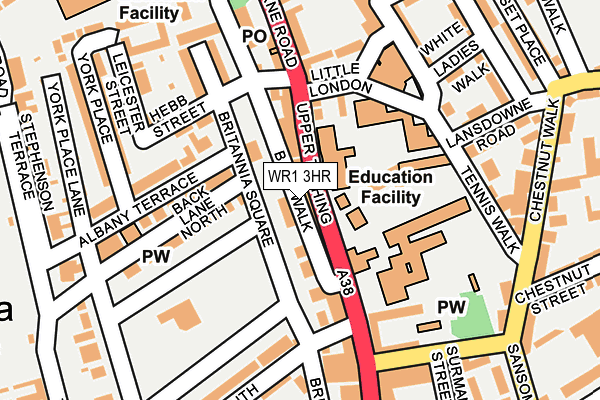 WR1 3HR map - OS OpenMap – Local (Ordnance Survey) WR1 3HR map - OS OpenMap – Local (Ordnance Survey)