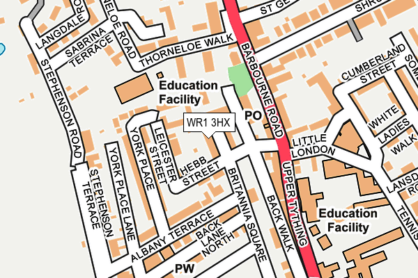 WR1 3HX map - OS OpenMap – Local (Ordnance Survey) WR1 3HX map - OS OpenMap – Local (Ordnance Survey)