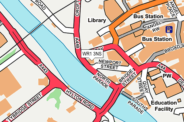 WR1 3NS map - OS OpenMap – Local (Ordnance Survey) WR1 3NS map - OS OpenMap – Local (Ordnance Survey)