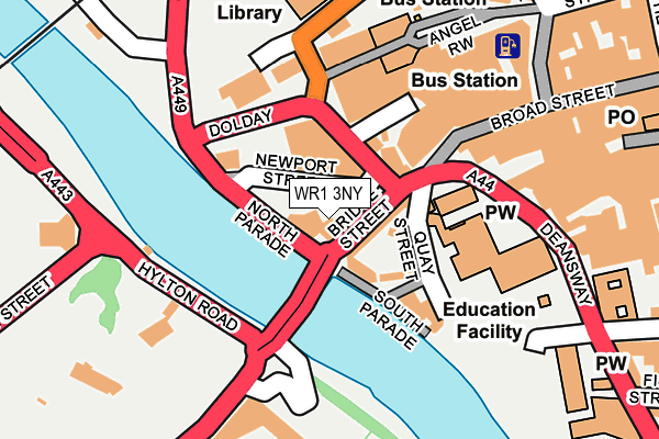 WR1 3NY map - OS OpenMap – Local (Ordnance Survey) WR1 3NY map - OS OpenMap – Local (Ordnance Survey)