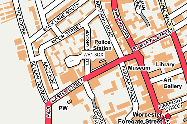 WR1 3QX map - OS OpenMap – Local (Ordnance Survey) WR1 3QX map - OS OpenMap – Local (Ordnance Survey)