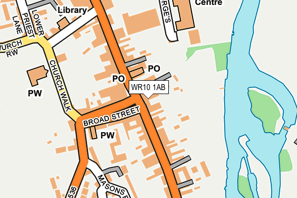 WR10 1AB map - OS OpenMap – Local (Ordnance Survey) WR10 1AB map - OS OpenMap – Local (Ordnance Survey)