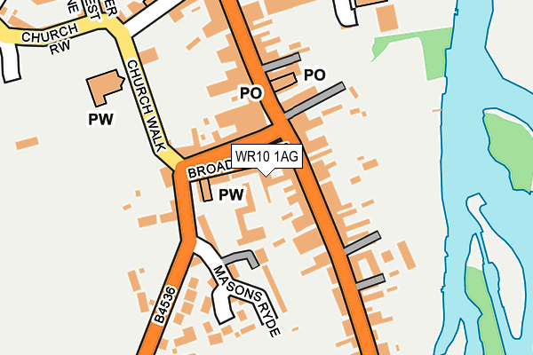 WR10 1AG map - OS OpenMap – Local (Ordnance Survey) WR10 1AG map - OS OpenMap – Local (Ordnance Survey)