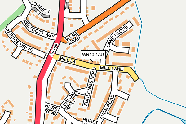 WR10 1AU map - OS OpenMap – Local (Ordnance Survey) WR10 1AU map - OS OpenMap – Local (Ordnance Survey)
