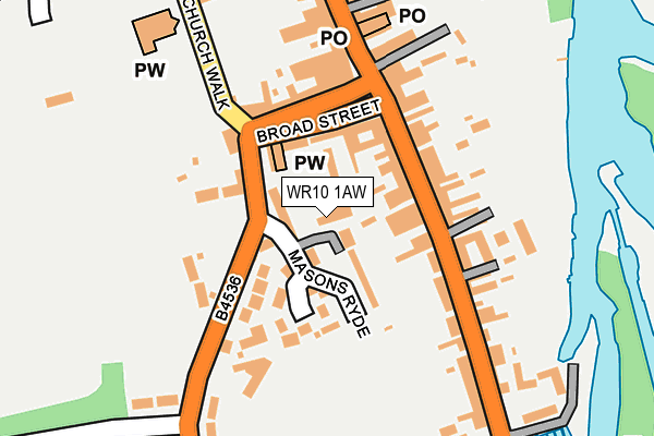 WR10 1AW map - OS OpenMap – Local (Ordnance Survey) WR10 1AW map - OS OpenMap – Local (Ordnance Survey)