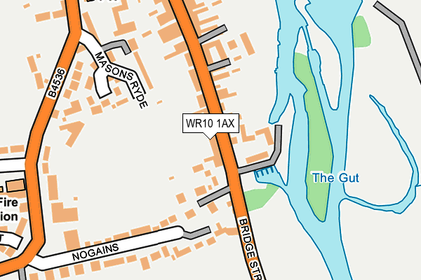 WR10 1AX map - OS OpenMap – Local (Ordnance Survey) WR10 1AX map - OS OpenMap – Local (Ordnance Survey)