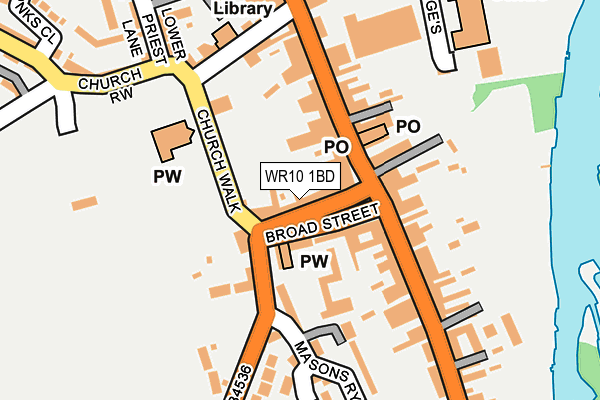 WR10 1BD map - OS OpenMap – Local (Ordnance Survey) WR10 1BD map - OS OpenMap – Local (Ordnance Survey)