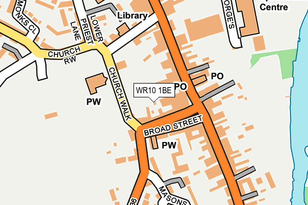 WR10 1BE map - OS OpenMap – Local (Ordnance Survey) WR10 1BE map - OS OpenMap – Local (Ordnance Survey)