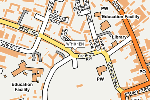 WR10 1BN map - OS OpenMap – Local (Ordnance Survey) WR10 1BN map - OS OpenMap – Local (Ordnance Survey)