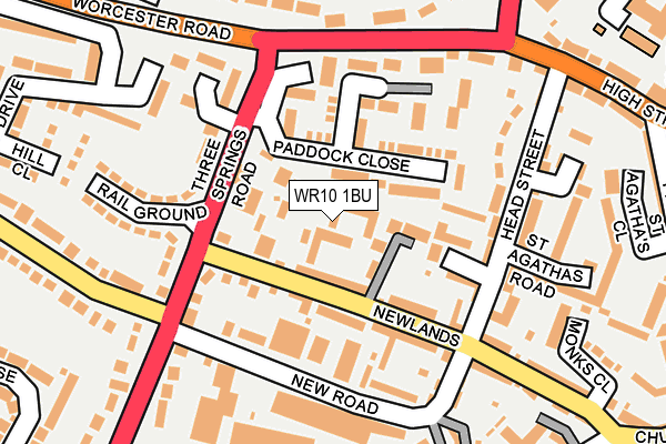 WR10 1BU map - OS OpenMap – Local (Ordnance Survey) WR10 1BU map - OS OpenMap – Local (Ordnance Survey)