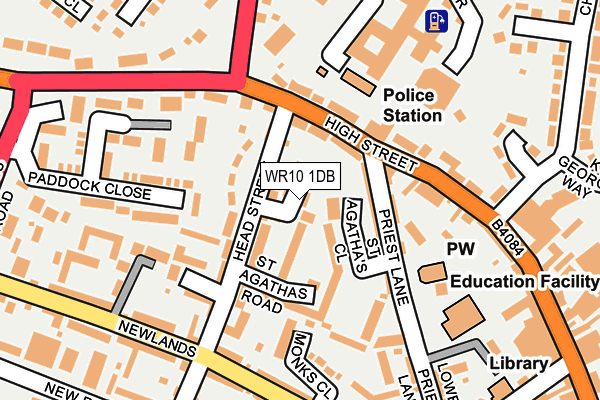 WR10 1DB map - OS OpenMap – Local (Ordnance Survey) WR10 1DB map - OS OpenMap – Local (Ordnance Survey)