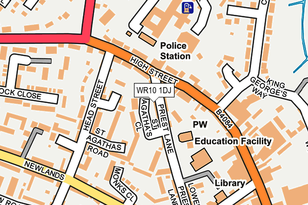 WR10 1DJ map - OS OpenMap – Local (Ordnance Survey) WR10 1DJ map - OS OpenMap – Local (Ordnance Survey)