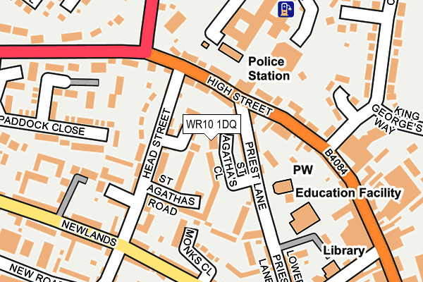 WR10 1DQ map - OS OpenMap – Local (Ordnance Survey)