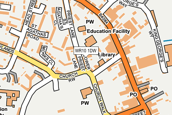 WR10 1DW map - OS OpenMap – Local (Ordnance Survey) WR10 1DW map - OS OpenMap – Local (Ordnance Survey)